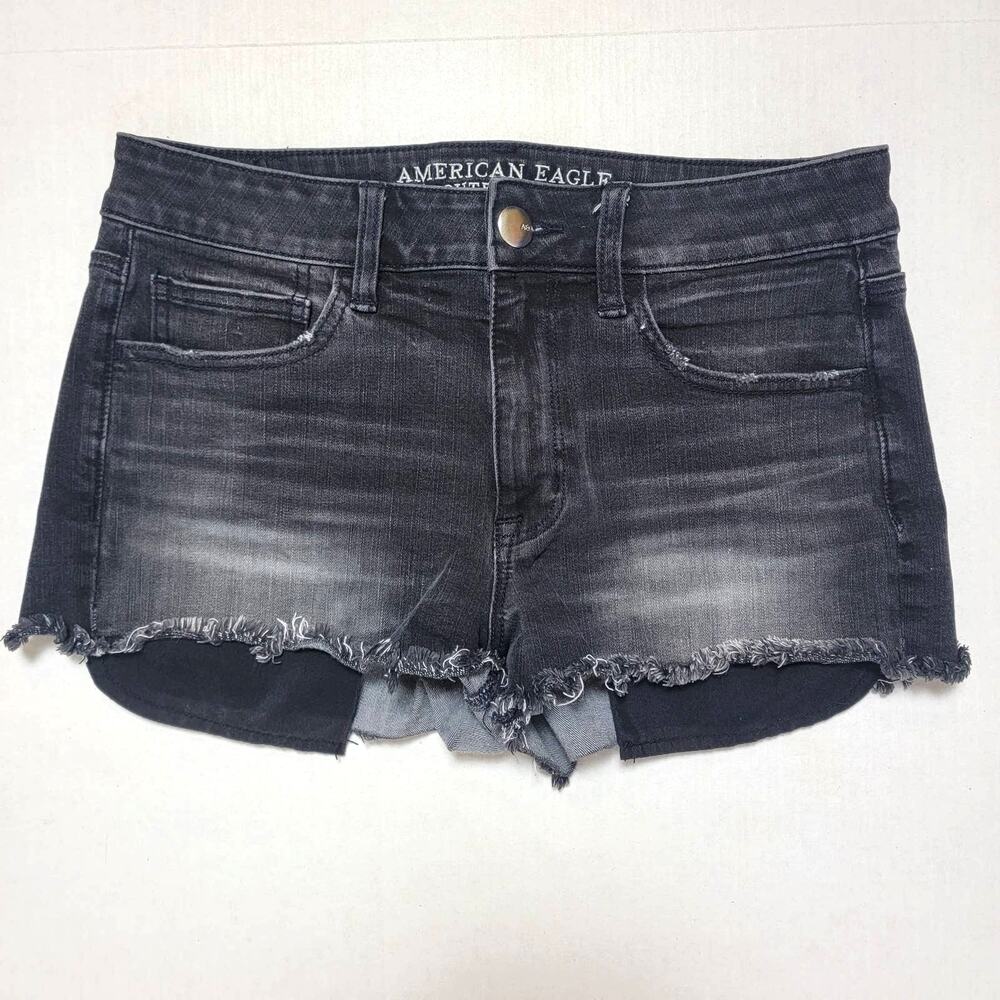 American Eagle Black Hi Rise Shortie SZ 8